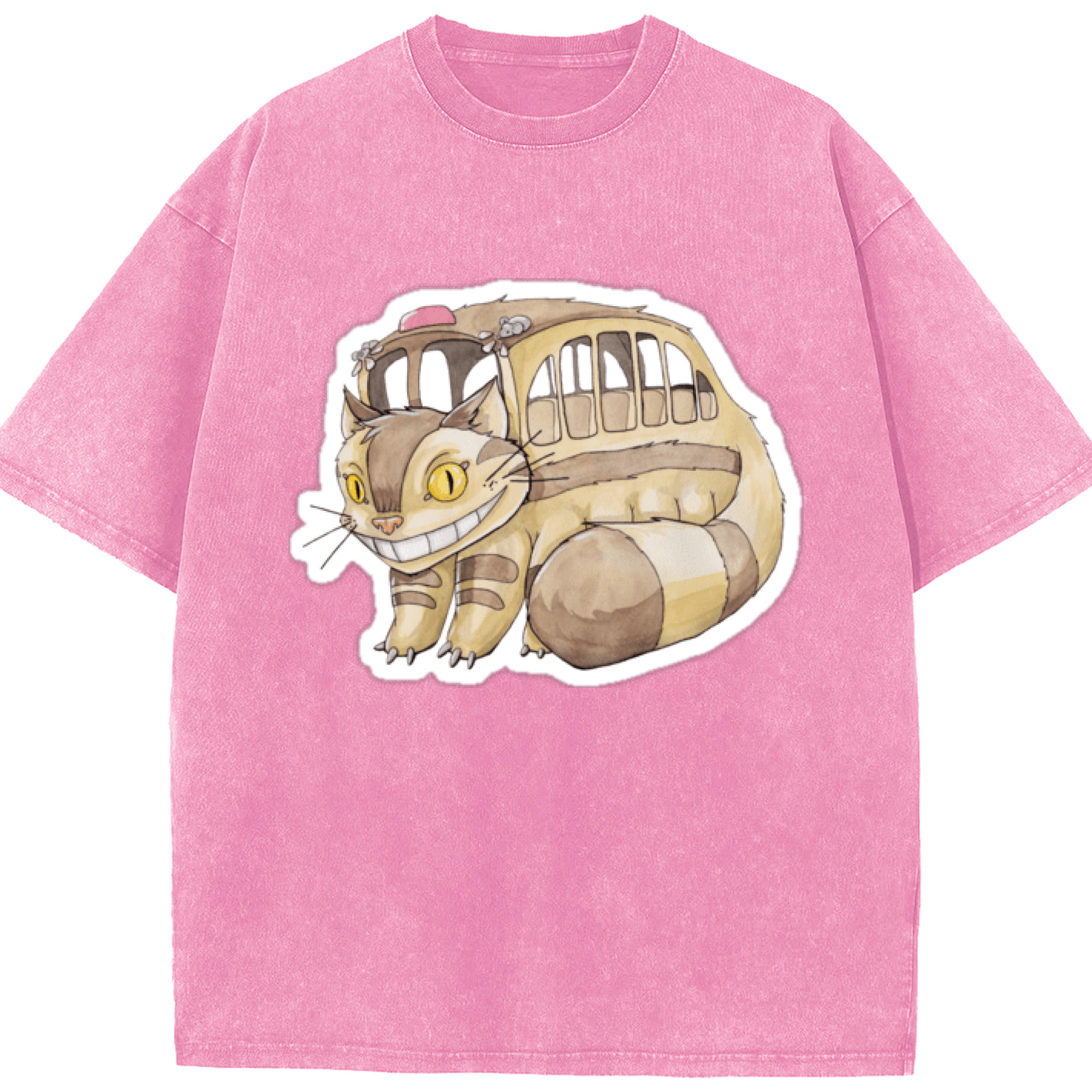 （画像用） となりのトトロ 草壁メイ 草壁サツキ My Neighbor Totoro Satsuki Kusakabe Mei Kusakabe 綿100% ヴィンテージ風 半袖Tシャツ（フロントプリント）